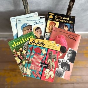 Collection of 1960s Craft Booklets Vintage Fashion Knitting & Crochet